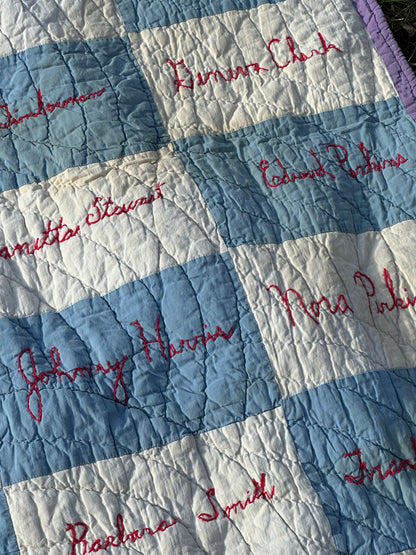 Quilt | Vintage (circa 1951) Signature Qullt | Curated Collection