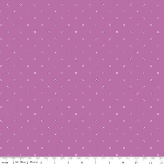 Riley Blake | Bee Cross Stitch | Plum | Lori Holt