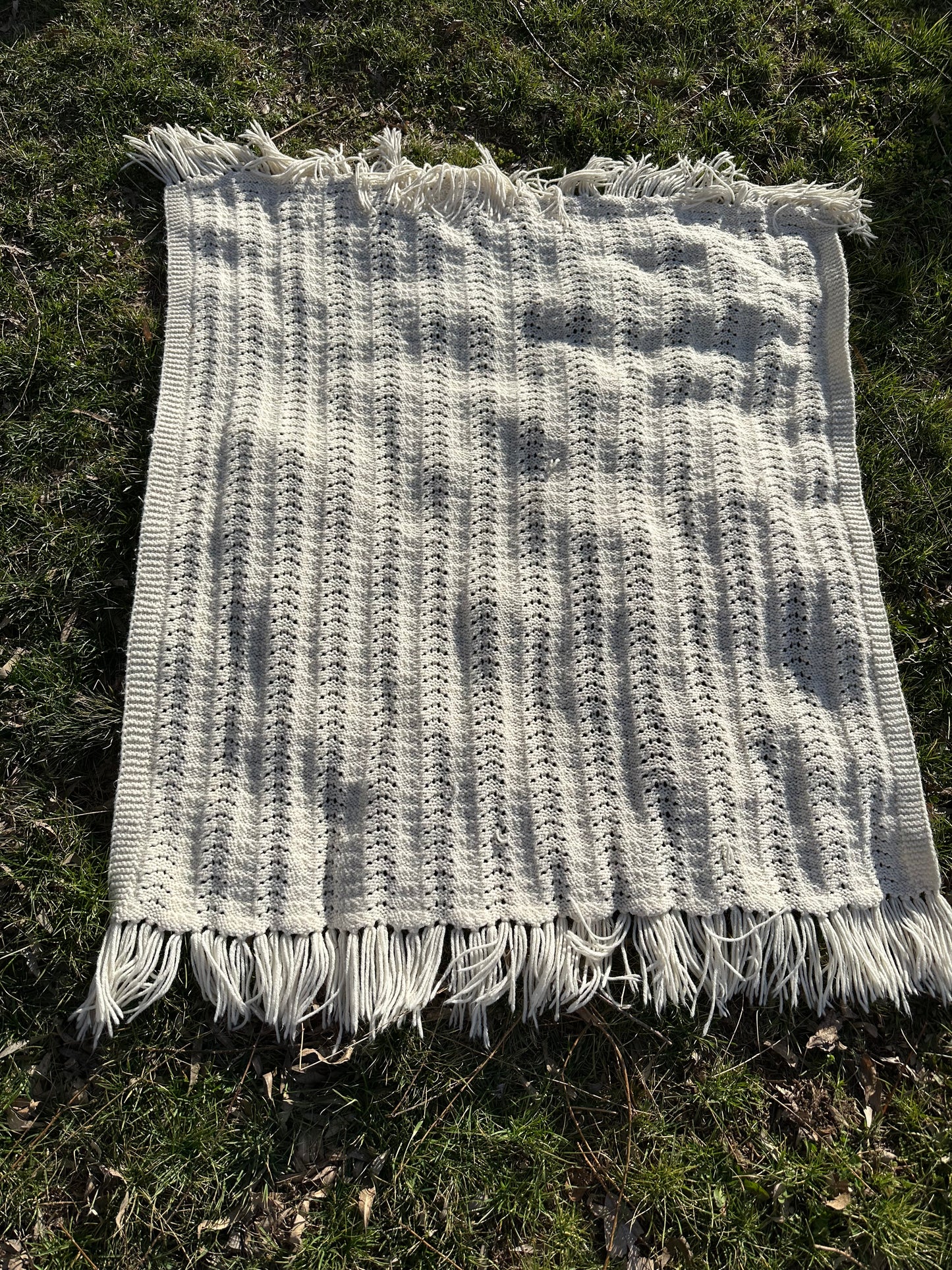 Handmade Afghan | White | Curated Collection