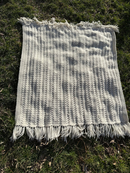 Handmade Afghan | White | Curated Collection