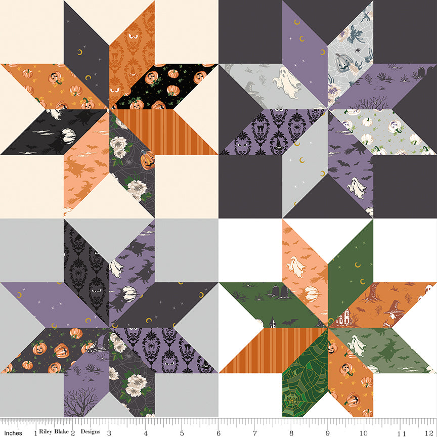 Riley Blake Designs | Cobweb Cottage | Star Cheater Print | Multi | CD19088-MULTI