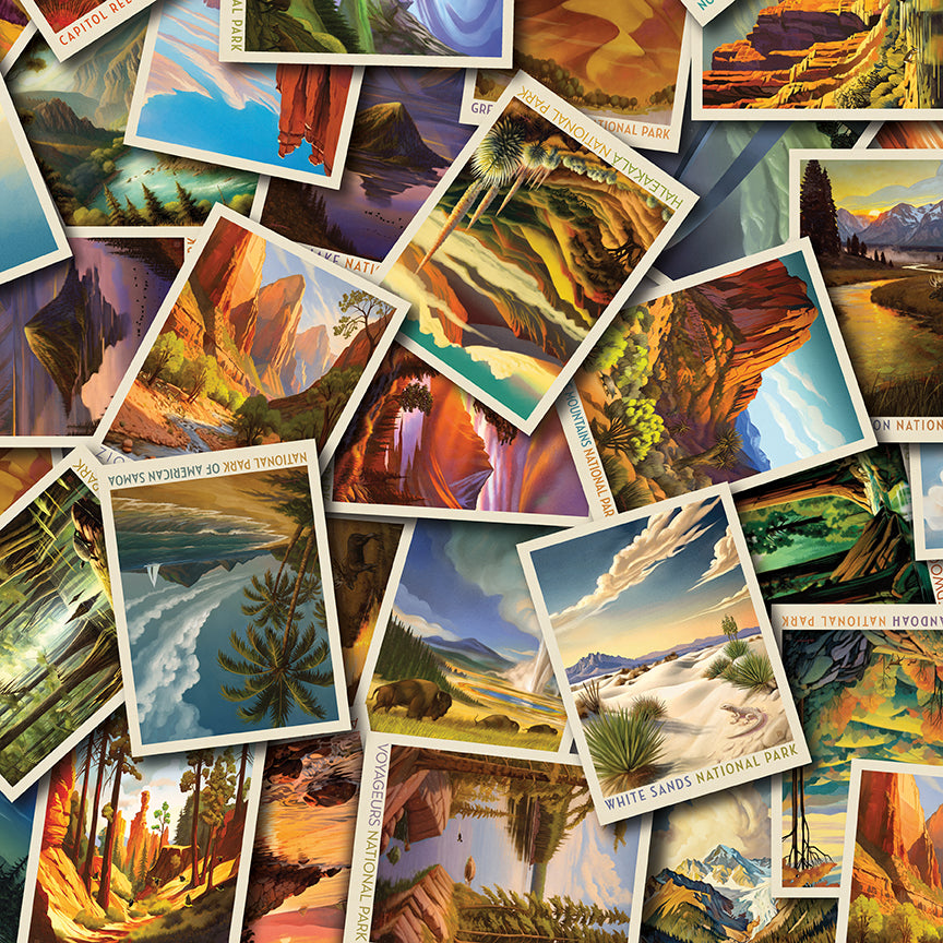 Riley Blake Designs | National Parks | Postcard Toss | Multi | CD19160-MULTI
