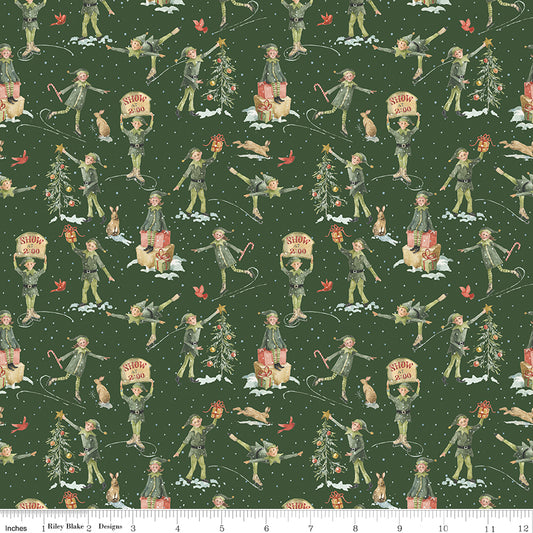 Riley Blake Designs | Santa's Fair | Elves | Green | CD19203-GREEN