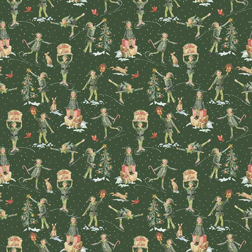 Riley Blake Designs | Santa's Fair | Elves | Green | CD19203-GREEN