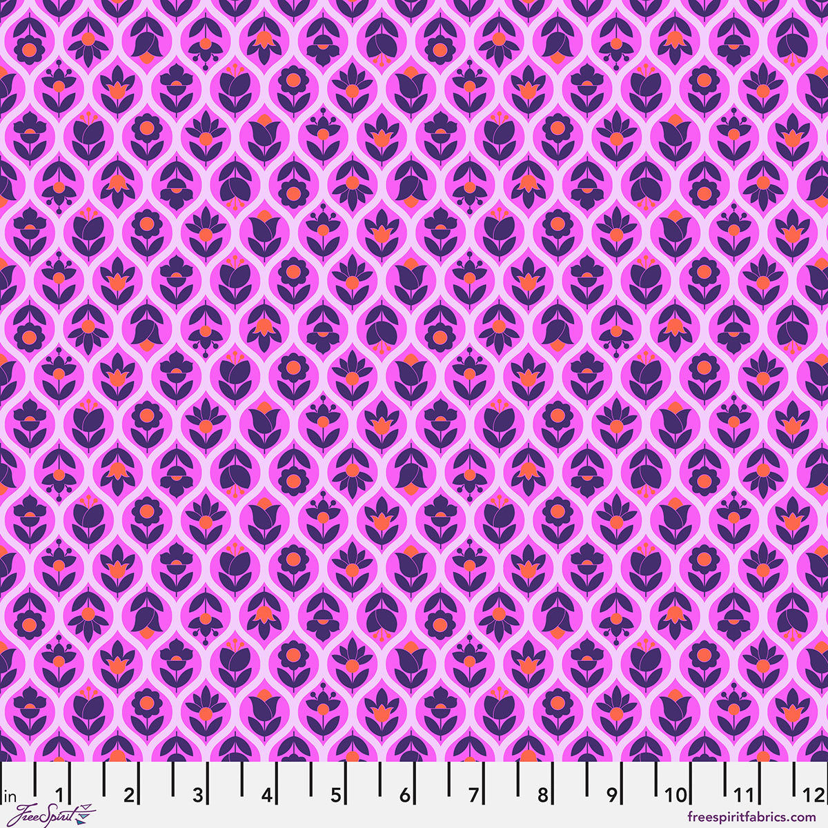 FreeSpirit Fabrics | Legendary Cotton Lawn | Beg Your Garden | Sugarplum | CLTP002.SUGARPLUM | Tula Pink