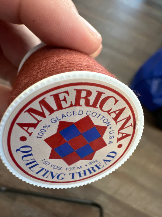 Americana Quilting Thread | 100% glacéd cotton | 150 Yards | Rust