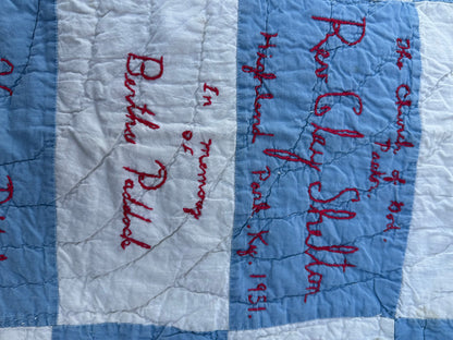 Quilt | Vintage (circa 1951) Signature Qullt | Curated Collection