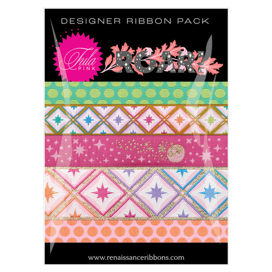 Tula Pink | Designer Ribbon Pack | Roar | Blush