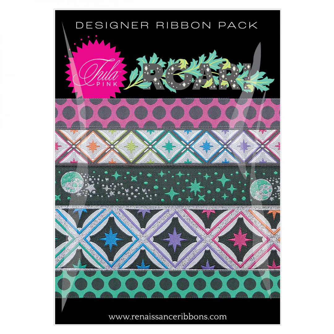 Tula Pink | Designer Ribbon Pack | Roar | Storm