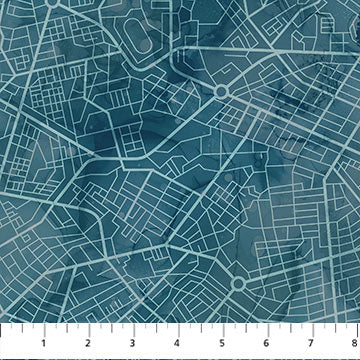 Northcott | City Harbor | Road Map | Medium Blue