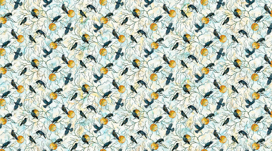 Northcott | Raven's Call | Raven Moon | White Multi