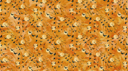 Northcott | Raven's Call | Flying Ravens | Orange