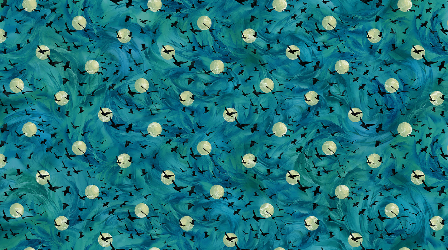 Northcott | Raven's Call | Flying Ravens | Teal