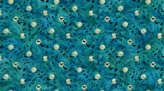 Northcott | Raven's Call | Flying Ravens | Teal