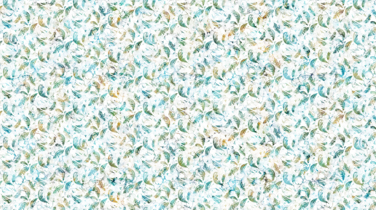 Northcott | Raven's Call | Feathers | White Multi