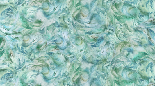 Northcott | Raven's Call | Swirl Textures | LT Teal