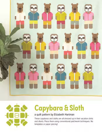 Capybara and Sloth Quilt Pattern - Checker item EH079
