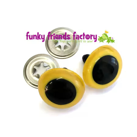 Funky Friends Factory |Toy Eyes Crystal - 21mm Yellow # FF21YELLOW