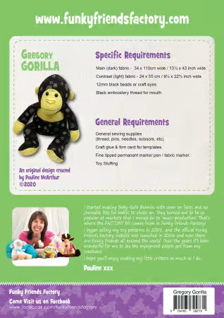 Funky Friends Factory | Pattern | Gregory Gorilla # FF2731