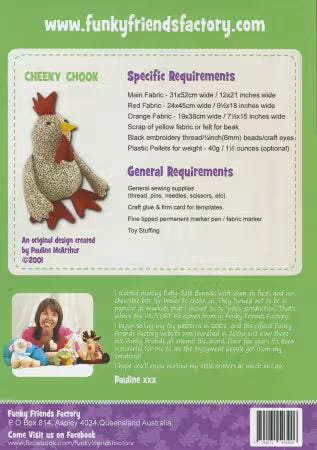 Funky Friends Factory | Pattern | Cheeky Chook / Chicken # FF3906