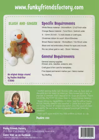 Funky Friends Factory | Pattern | Slush The Snowman & Ginger # FF4552