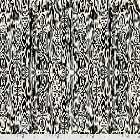 Free Spirit | Tula Pink | Holiday Homies Flannel | Yule Log | Ink