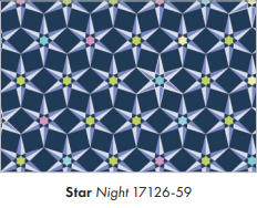 Benartex | Cityscape Night | Star Aqua