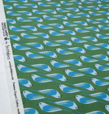 Birch Fabric | Charley Harper | Bluebird | Poplin Fabric