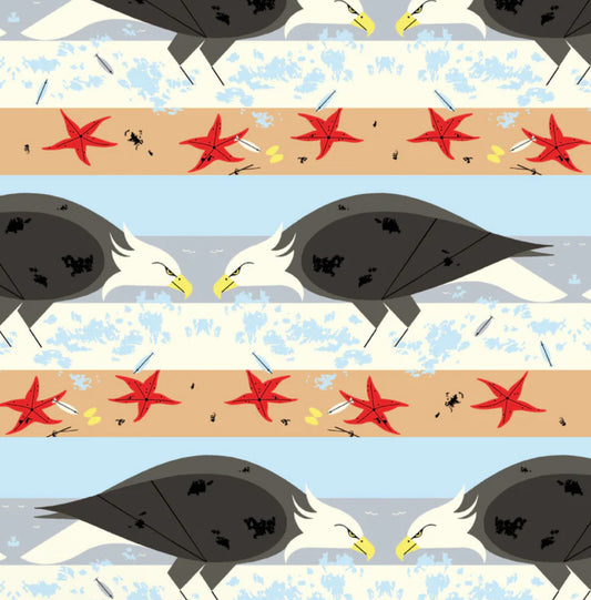 Birch Fabric | Charley Harper | Coastal Eagle | Poplin Fabric
