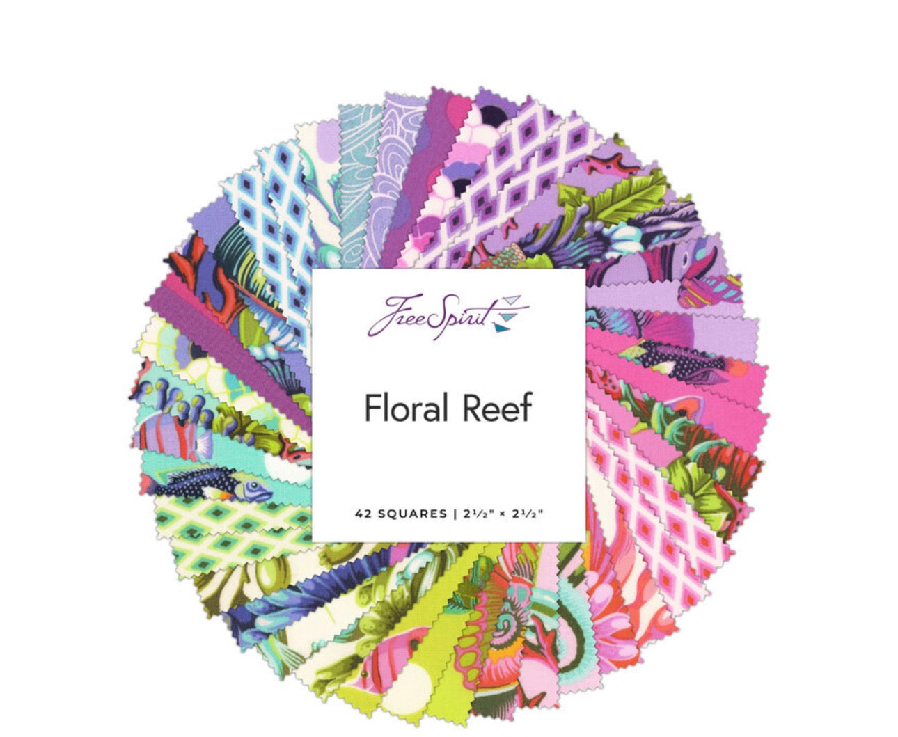 Floral Reef - 2.5” Mini Charm Pack - 42pcs | Floral Reef