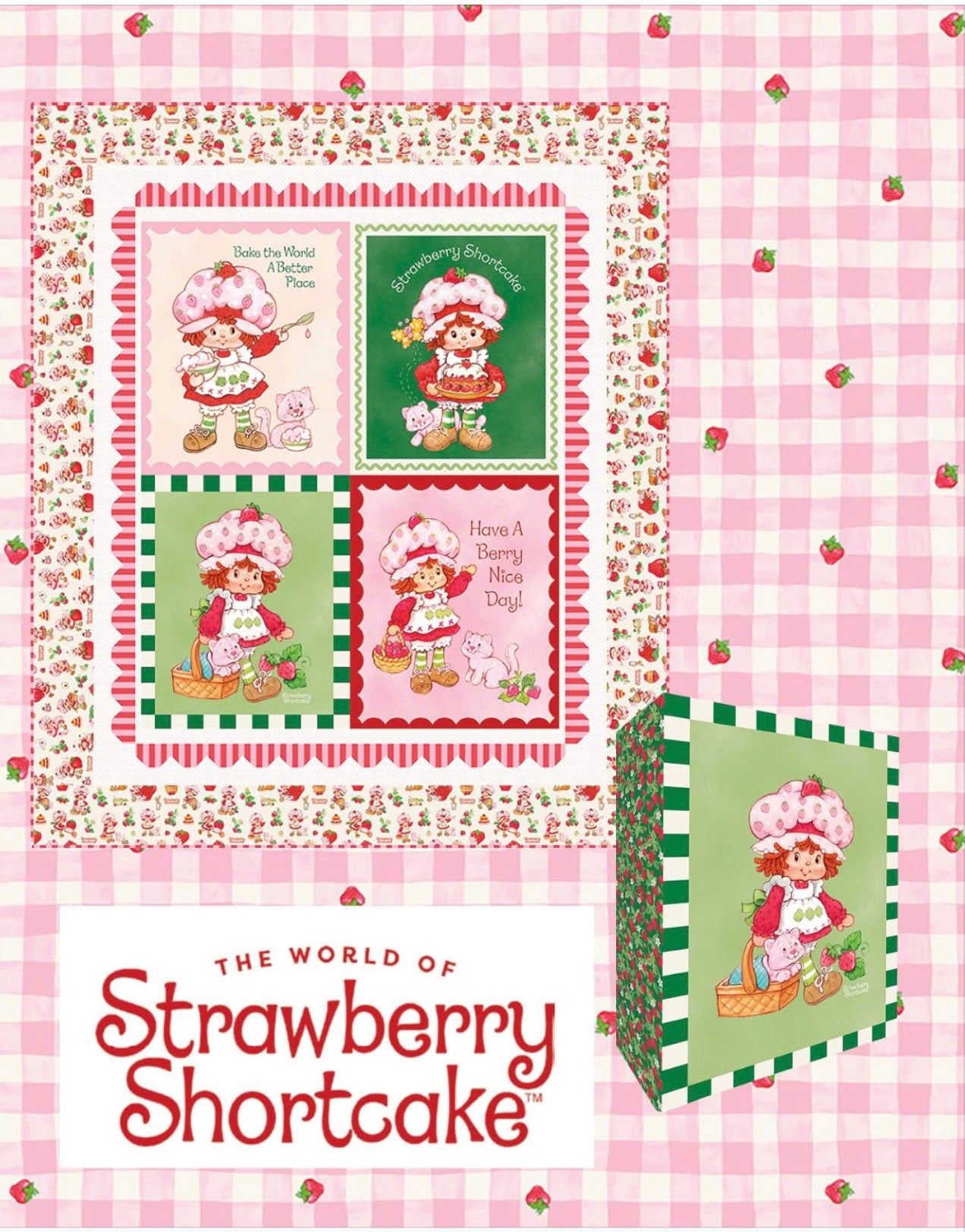 PREORDER | The World of Strawberry Shortcake | Strawberry Shortcake Panel Quilt Kit | SHIPS DEC 2026