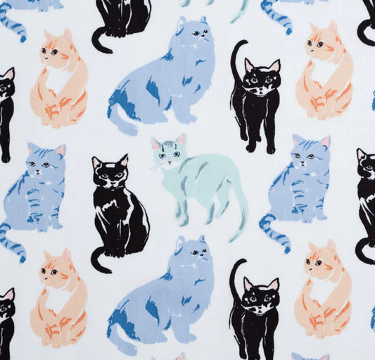 Birch Fabric | Kitty Garden | Miau | Poplin Fabric