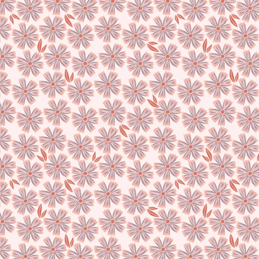 Poppie Cotton | Hide & Seek | Painted Daises | Pink
