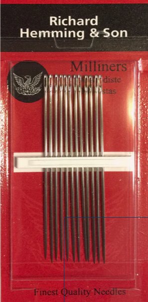 Richard Hemming & Son | Milliners | Big Eye Needles | Sz 3 | 12 ct