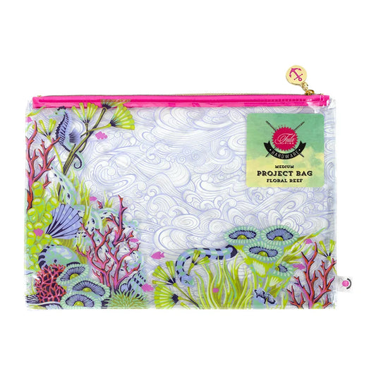 Tula Pink| Project Bag| Floral Reef | 14" X 10"