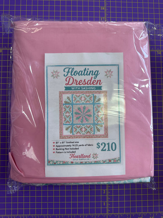 Quilt Kit | Floating Dresden Quilt Kit – With Sashing | Lorelai Kuecker Fabric and Handcut by Heartland Quilt Supply Co.