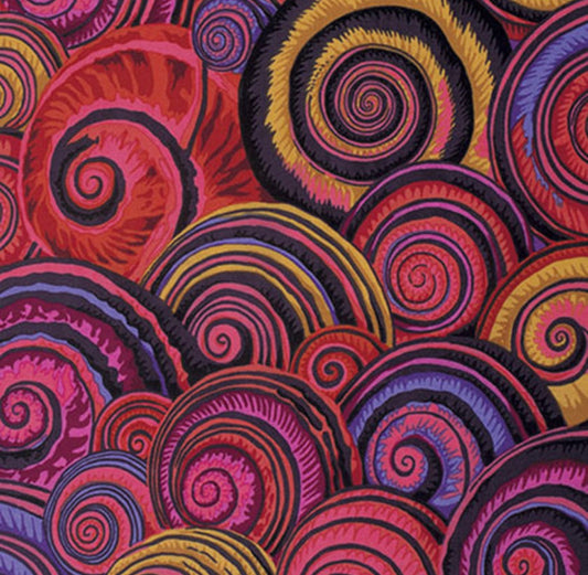 Free Spirit | Kaffe Fassett Collective | Stash | Spiral Shells | Red