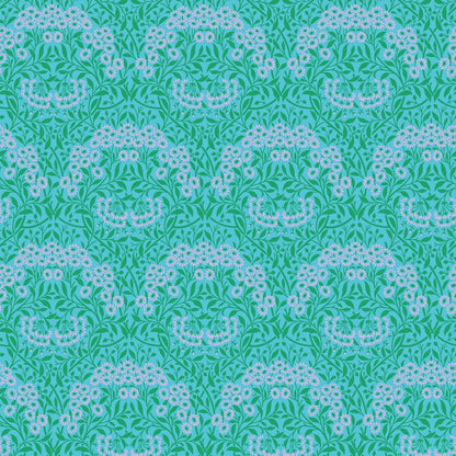 Free Spirit | Kaffe x Morris & Co. | Michaelmas Daisy | Aqua
