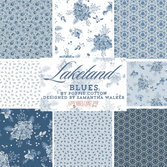 Poppie Cotton | Lakeland Blues | Charm Pack