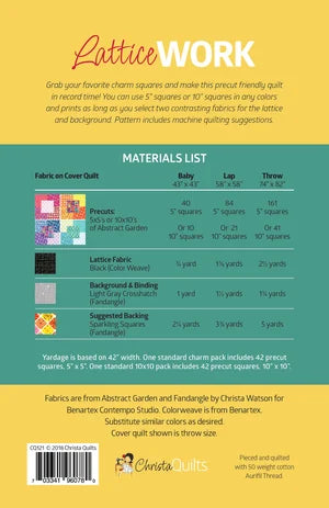 Pattern | LatticeWork | Quilt Pattern | Christa Watson