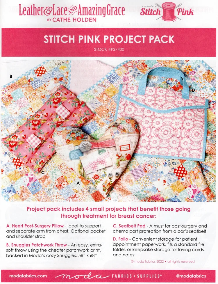 Moda | Leather & Lace and Amazing Grace | Cathe Holden | Stitch Pink Project Pack