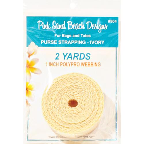 Webbing | 1" Purse Strapping | IVORY | Pink Sands Beach Design