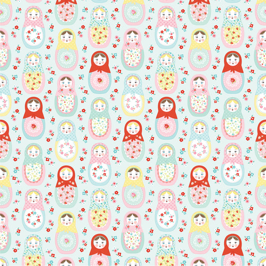 Poppie Cotton | Market Day | Nesting Dolls | Mint
