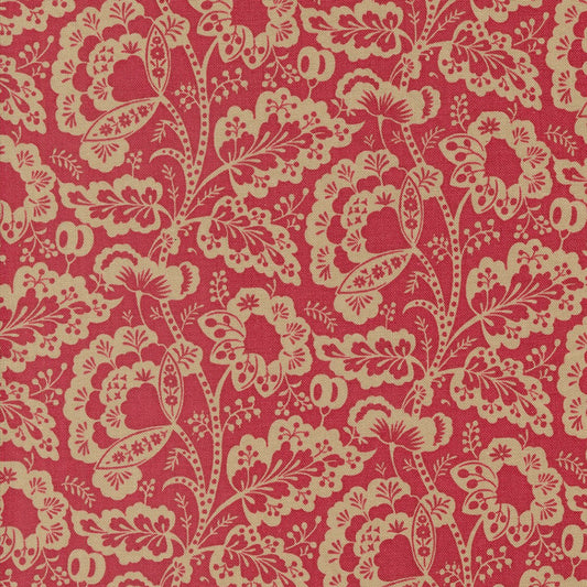 Moda | Rouenneries Trois | French General | Jolie Flowers and Foliage | Rouge Red