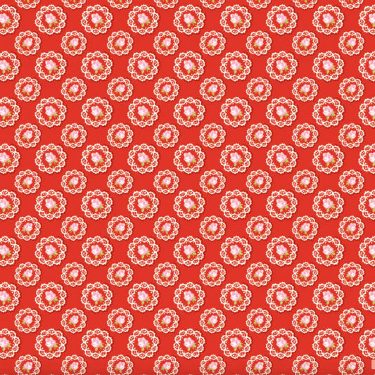Poppie Cotton | Market Day | MK24565 | Doily Red