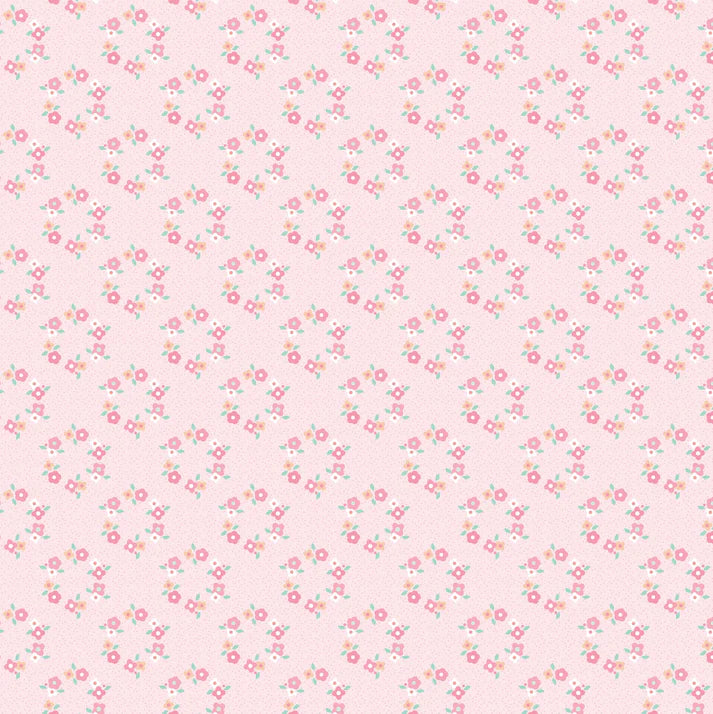 Poppie Cotton | Market Day | MK24560 | Floral Wreath Pink
