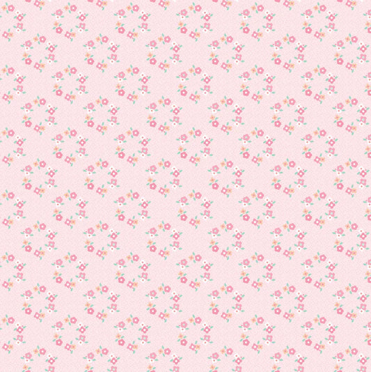 Poppie Cotton | Market Day | MK24560 | Floral Wreath Pink