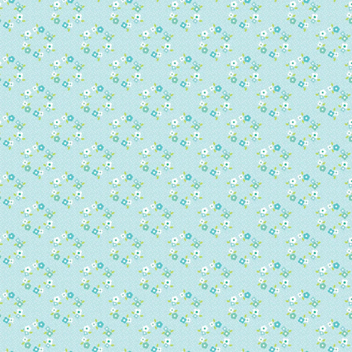 Poppie Cotton | Market Day | MK24561 | Floral Wreath Teal