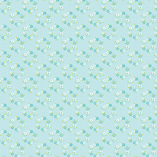 Poppie Cotton | Market Day | MK24561 | Floral Wreath Teal