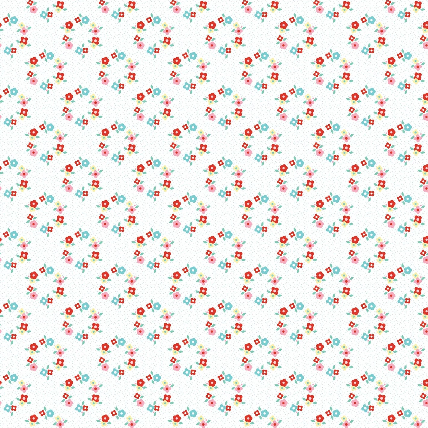 Poppie Cotton | Market Day | Floral Wreath | White